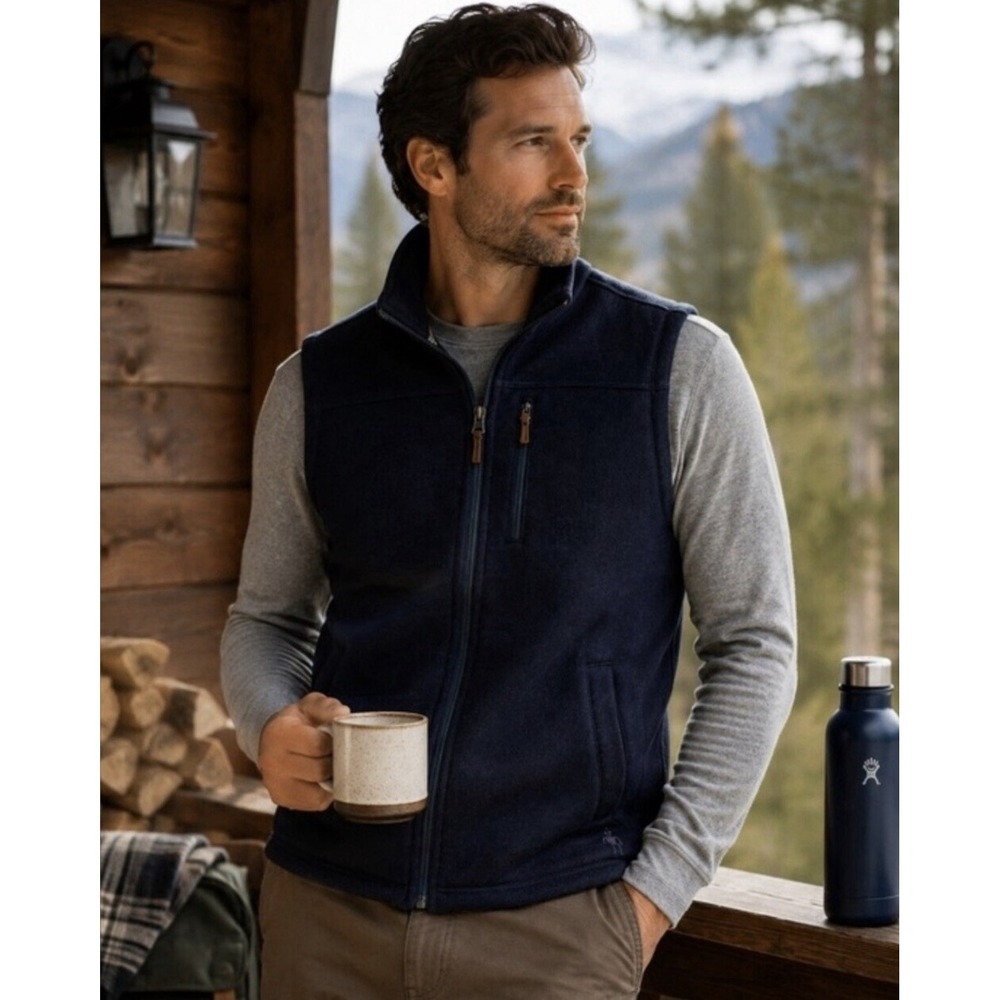 Smartwool Husdon Trail Fleece Full-Zip Wool Blend Vest Mens Large